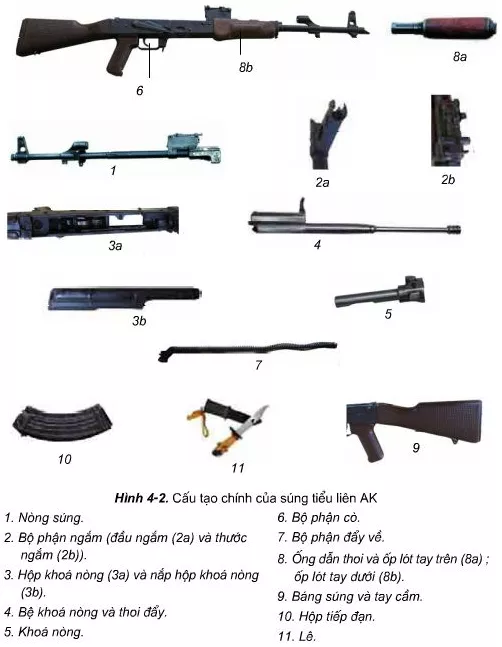 Nêu tác dụng, tính năng chiến đấu, cấu tạo của súng tiểu liên AK Neu Tac Dung Tinh Nang Chien Dau Cau Tao Cua Sung Tieu Lien Ak 1