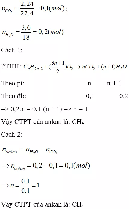 Trắc nghiệm Hóa học 9 Bài 36 (có đáp án): Metan (phần 2) Trac Nghiem Bai 36 Metan 3