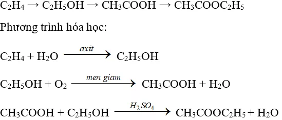 Trắc nghiệm Hóa học 9 Bài 46 (có đáp án): Mối liên hệ giữa etilen, rượu etylic và axit axetic (phần 2) Trac Nghiem Bai 46 Moi Lien He Giua Etilen Ruou Etylic Va Axit Axetic 1