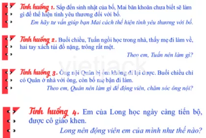 Bài 1: Động viên, chăm sóc người thân trong gia đình Bai 1 Dong Vien Cham Soc Nguoi Than Trong Gia Dinh 3
