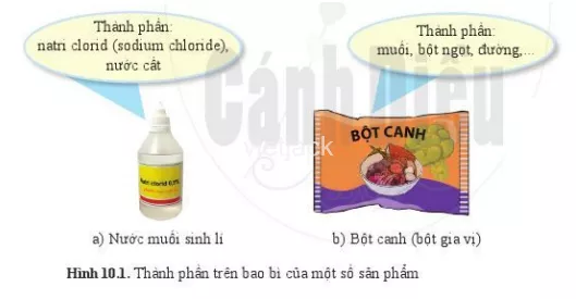  Đọc thông tin trên các bao bì ở hình 10.1 và kể tên một số thành phần chính Doc Thong Tin Tren Cac Bao Bi O Hinh 10 1 Va Ke Ten Mot So Thanh Phan