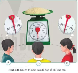 Hãy cho biết vị trí nhìn cân như bạn A và bạn C hình 3.8 Hay Cho Biet Vi Tri Nhin Can Nhu Ban A Va Ban C