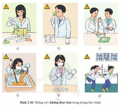 Hãy cho biết vì sao những việc được mô tả trong hình 2.9 em cần làm và Nhung Viec Khong Duoc Lam Trong Phong Thuc Hanh