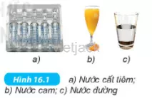 Quan sát hình 16.1 và hãy chỉ ra loại nước nào là hỗn hợp đồng nhất, không đồng nhất Cau Hoi 5 Trang 57 Bai 16 Khoa Hoc Tu Nhien Lop 6 Ket Noi 1