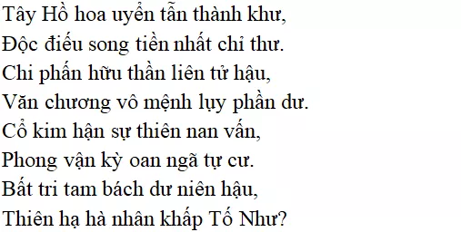 Bài thơ Đọc Tiểu Thanh kí (Độc Tiểu Thanh kí) - nội dung, dàn ý phân tích, bố cục, tác giả | Ngữ văn lớp 10 Doc Tieu Thanh Ki