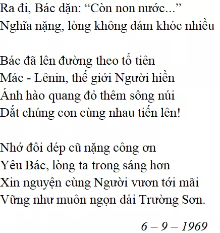 Bài thơ Bác ơi (Tố Hữu) - nội dung, dàn ý phân tích, bố cục, tác giả | Ngữ văn lớp 12 Bac Oi 3