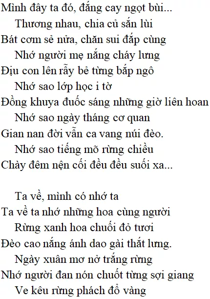 Bài thơ Việt Bắc - nội dung, dàn ý phân tích, bố cục, tác giả | Ngữ văn lớp 12 Viet Bac 2