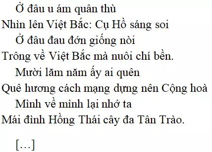 Bài thơ Việt Bắc - nội dung, dàn ý phân tích, bố cục, tác giả | Ngữ văn lớp 12 Viet Bac 5
