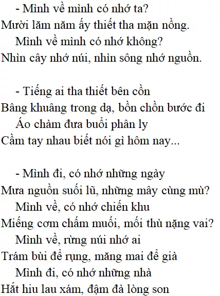 Bài thơ Việt Bắc - nội dung, dàn ý phân tích, bố cục, tác giả | Ngữ văn lớp 12 Viet Bac