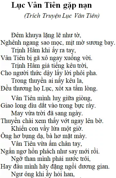 Đoạn trích: Lục Vân Tiên gặp nạn - nội dung, dàn ý, bố cục, tác giả | Ngữ văn lớp 9 Luc Van Tien Gap Nan