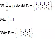 Cho tập hợp P = { 1/x | x ∈ N* và x <  5}. Hãy viết tập P bằng cách liệt kê  Bai 1 28 Trang 13 Sbt Toan Lop 6 Tap 1 Ket Noi 2