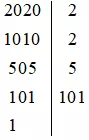 Hãy phân tích các số sau ra thừa số nguyên tố: 145; 310; 2 020 Bai 2 24 Trang 36 Sbt Toan Lop 6 Tap 1 Ket Noi 3