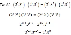 Biết hai số 2^3.3^a và 2^b.3^5 có ước chung lớn nhất là 2^2.3^5 và Bai 2 63 Trang 46 Sbt Toan Lop 6 Tap 1 Ket Noi