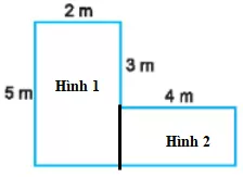 Một mảnh sân nhà có hình dạng và kích thước như Hình 4.26. a) Tính diện tích Bai 4 33 Trang 77 Sbt Toan Lop 6 Tap 1 Ket Noi 3