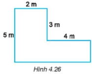 Một mảnh sân nhà có hình dạng và kích thước như Hình 4.26. a) Tính diện tích Bai 4 33 Trang 77 Sbt Toan Lop 6 Tap 1 Ket Noi