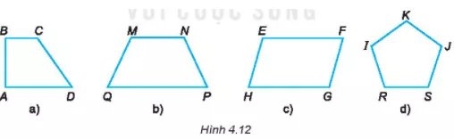 Quan sát Hình 4.12 và cho biết hình nào là hình bình hành, hình nào là Bai 4 9 Trang 68 Sbt Toan Lop 6 Tap 1 Ket Noi