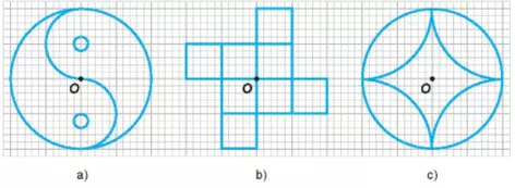 Em hãy vẽ thêm vào mỗi hình dưới đây để được các hình có điểm O là tâm đối xứng Bai 5 16 Trang 87 Sbt Toan Lop 6 Tap 1 Ket Noi 2