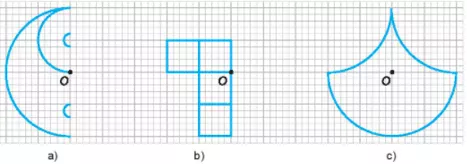 Em hãy vẽ thêm vào mỗi hình dưới đây để được các hình có điểm O là tâm đối xứng Bai 5 16 Trang 87 Sbt Toan Lop 6 Tap 1 Ket Noi
