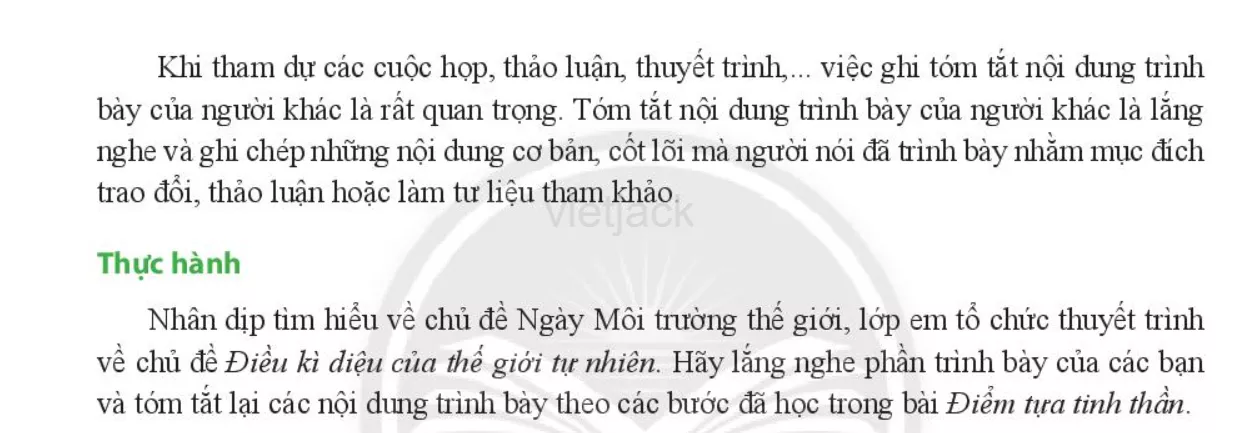 Tóm tắt nội dung trình bày của người khác trang 96 Tom Tat Noi Dung Trinh Bay Cua Nguoi Khac Trang 96