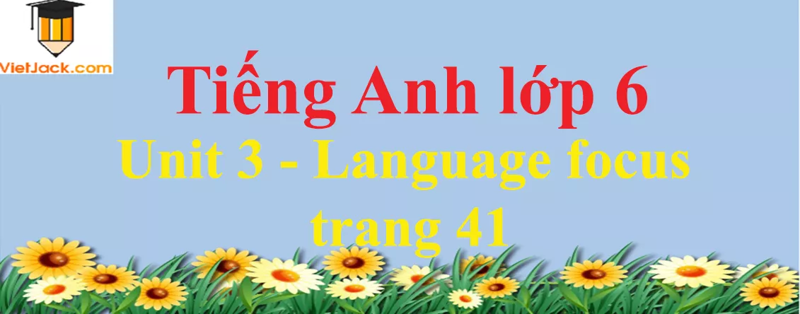 Tiếng Anh lớp 6 Unit 3 - Language focus trang 41 Unit 3 Language Focus Trang 41
