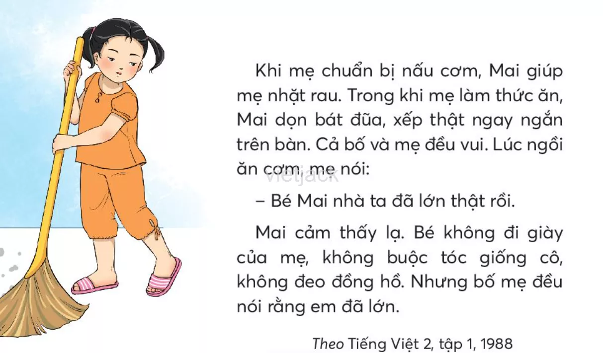 Tiếng Việt lớp 2 Bài 1: Bé Mai đã lớn - Chân trời Bai 1 Be Mai Da Lon 1