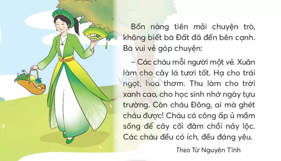 Tiếng Việt lớp 2 Bài 1: Chuyện bốn mùa trang 26, 27, 28 - Chân trời Bai 1 Chuyen Bon Mua 2