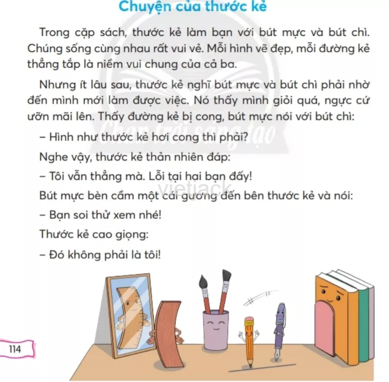 Tiếng Việt lớp 2 Bài 1: Chuyện của thước kẻ trang 114, 115, 116 - Chân trời Bai 1 Chuyen Cua Thuoc Ke 2