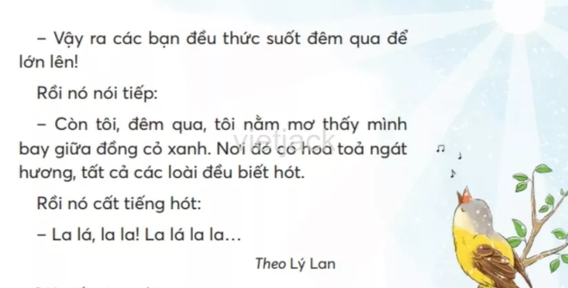 Tiếng Việt lớp 2 Bài 1: Chuyện của vàng anh trang 42, 43, 44 - Chân trời Bai 1 Chuyen Cua Vang Anh 2