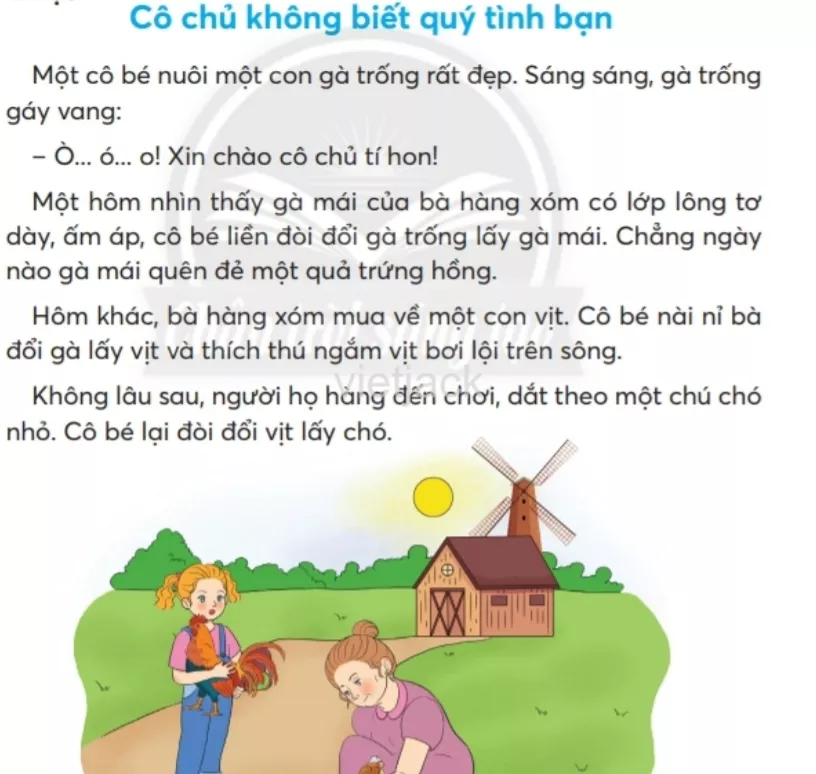 Tiếng Việt lớp 2 Bài 1: Cô chủ không biết quý tình bạn trang 82, 83, 84 - Chân trời Bai 1 Co Chu Khong Biet Quy Tinh Ban 2