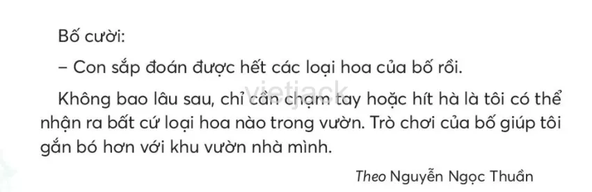 Tiếng Việt lớp 2 Bài 1: Khu vườn tuổi thơ trang 10, 11, 12 - Chân trời Bai 1 Khu Vuon Tuoi Tho 2