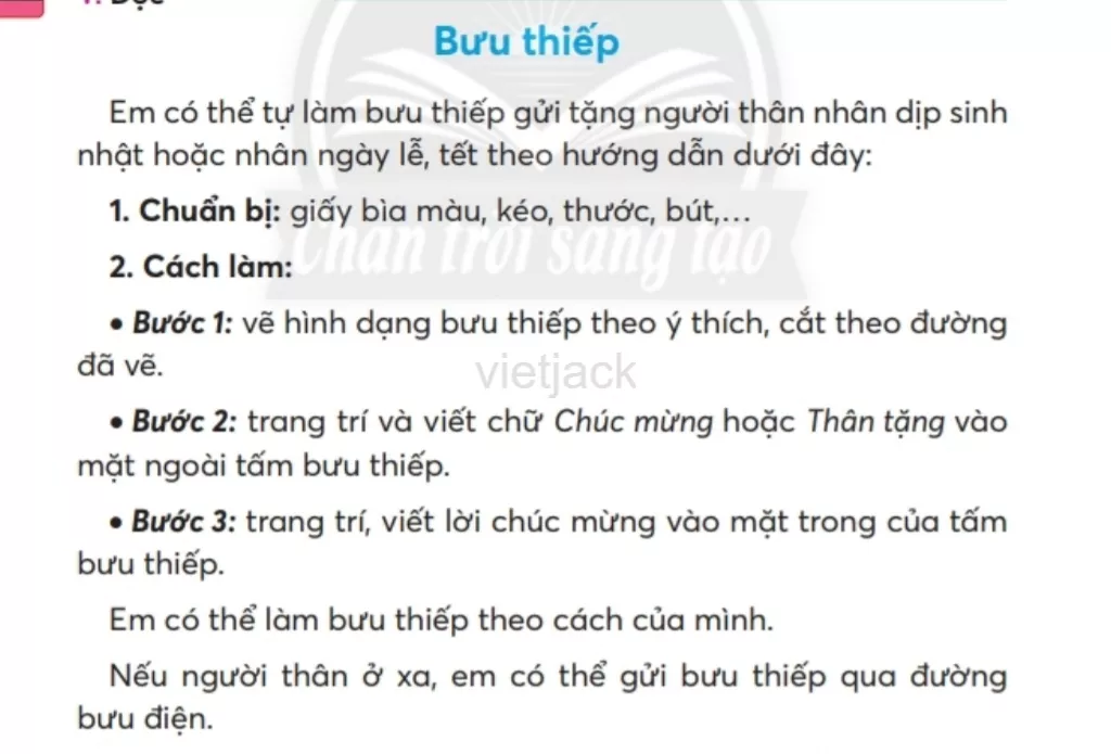 Tiếng Việt lớp 2 Bài 2: Bưu thiếp trang 61, 62, 63, 64, 65 - Chân trời Bai 2 Buu Thiep 2