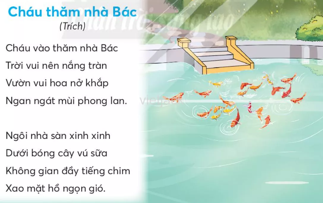 Tiếng Việt lớp 2 Bài 3: Cháu thăm nhà Bác trang 90, 91, 92 - Chân trời Bai 3 Chau Tham Nha Bac 2