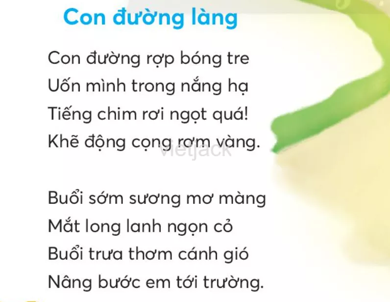 Tiếng Việt lớp 2 Bài 3: Con đường làng trang 18, 19, 20 - Chân trời Bai 3 Con Duong Lang 2