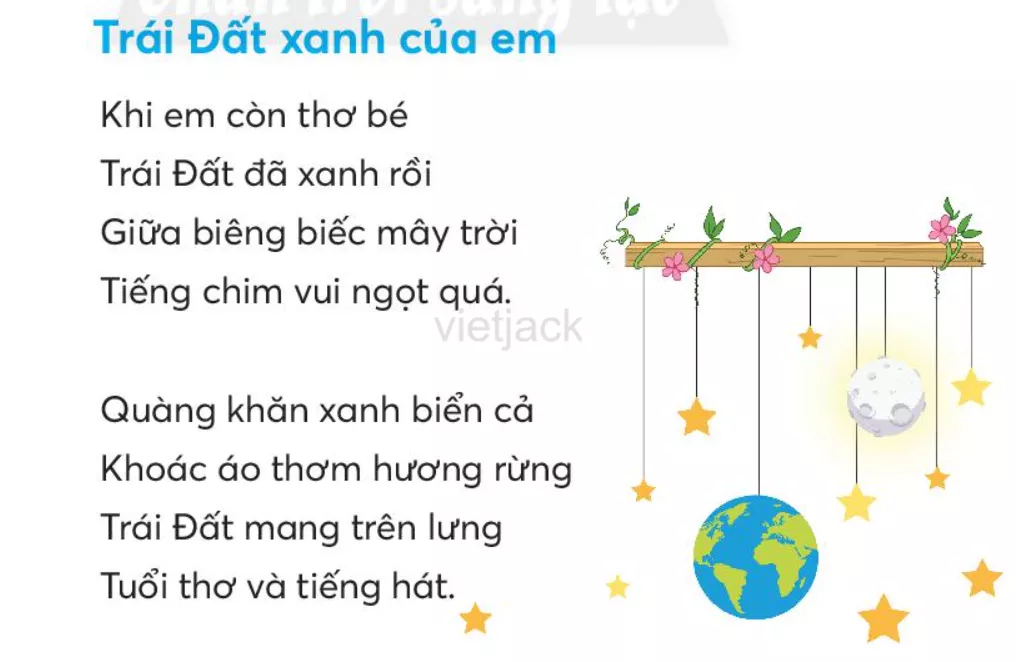 Tiếng Việt lớp 2 Bài 3: Trái Đất xinh của em trang 122, 123, 124 - Chân trời Bai 3 Trai Dat Xinh Cua Em 1