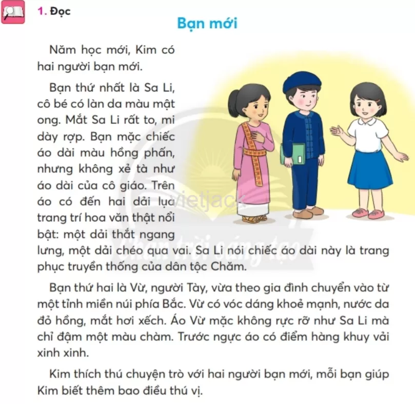 Tiếng Việt lớp 2 Bài 4: Bạn mới trang 125, 126, 127, 128, 129 - Chân trời Bai 4 Ban Moi 1