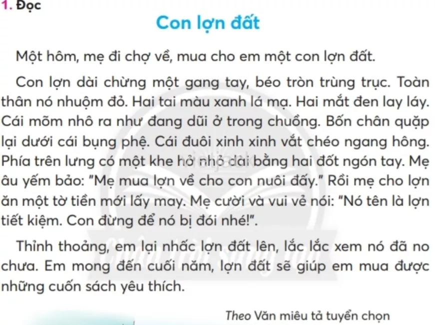 Tiếng Việt lớp 2 Bài 4: Con lợn đất trang 53, 54, 55, 56, 57 - Chân trời Bai 4 Con Lon Dat 2