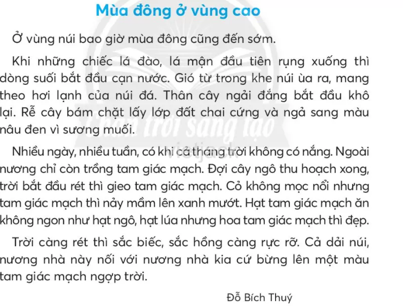 Tiếng Việt lớp 2 Bài 4: Mùa đông ở vùng cao trang 37, 38, 39, 40, 41 - Chân trời Bai 4 Mua Dong O Vung Cao 2