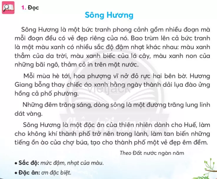 Tiếng Việt lớp 2 Bài 4: Sông Hương trang 69, 70, 71, 72, 73 - Chân trời Bai 4 Song Huong 1