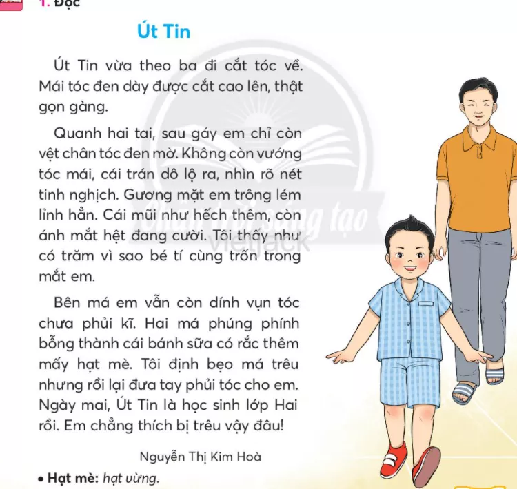 Tiếng Việt lớp 2 Bài 4: Út Tin trang 21, 22, 23, 24, 25 - Chân trời Bai 4 Ut Tin 2