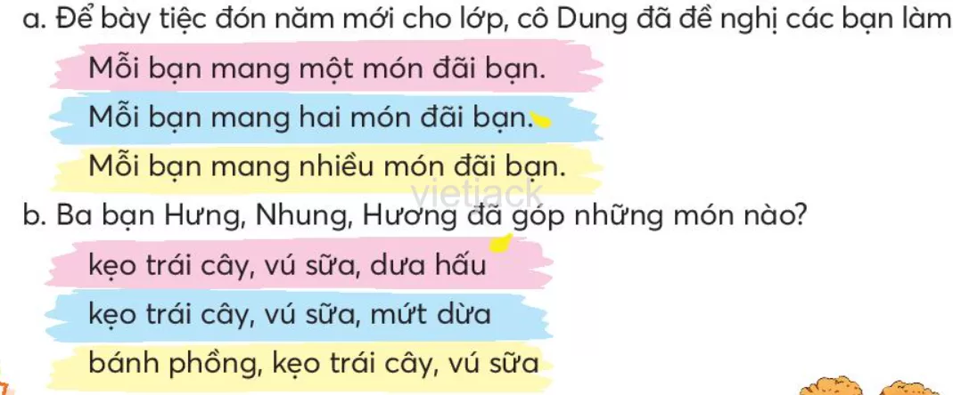 Tiếng Việt lớp 2 Đánh giá cuối học kì 1 trang 151, 152, 153, 154 - Chân trời Danh Gia Cuoi Hoc Ki 1 3