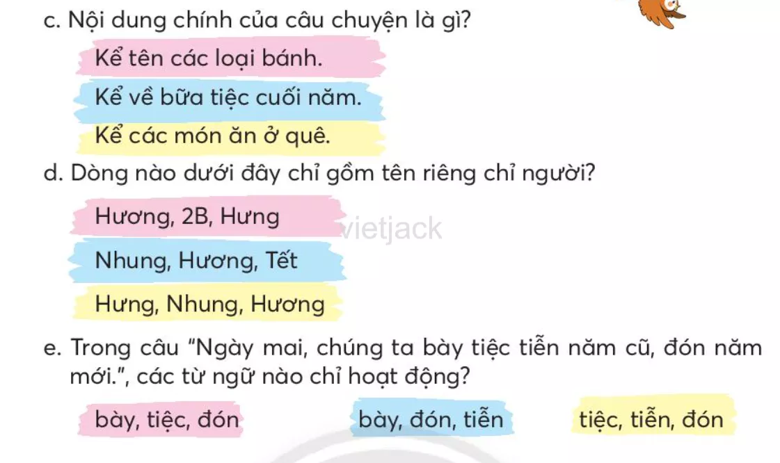Tiếng Việt lớp 2 Đánh giá cuối học kì 1 trang 151, 152, 153, 154 - Chân trời Danh Gia Cuoi Hoc Ki 1 4
