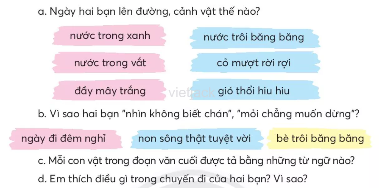 Tiếng Việt lớp 2 Đánh giá cuối học kì 2 trang 143, 144, 145, 146 - Chân trời Danh Gia Cuoi Hoc Ki 2 6