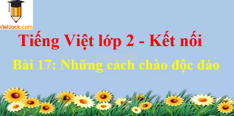 Giải Tiếng Việt lớp 2 Tập 2 Bài 1: Tôi là học sinh lớp 2 Bai 17 Nhung Cach Chao Doc Dao