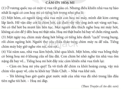 Kể chuyện Cảm ơn họa mi trang 41 Noi Va Nghe Ke Chuyen Cam On Hoa Mi Trang 41 38664