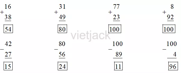 trang 96, 97 Ôn tập về phép cộng, phép trừ trong phạm vi 100 hay nhất On Tap Ve Phep Cong Phep Tru Trong Pham Vi 100 Trang 96 1