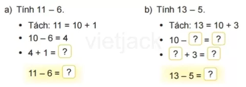 Toán lớp 2 - tập 1 - Bài 11 Bai 11 Phep Tru Qua 10 Trong Pham Vi 20 30511