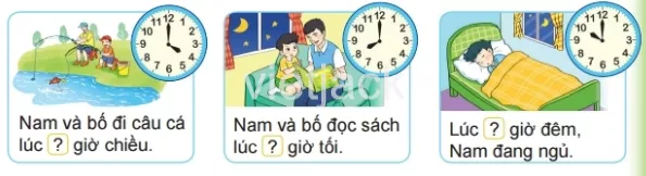 Toán lớp 2 - tập 1 - Bài 29 Bai 29 Ngay Gio Gio Phut 31485