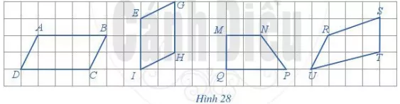 Xem Hình 28 và cho biết hình nào trong số các hình đó là hình bình hành Bai 1 Trang 104 Toan Lop 6 Tap 1 Canh Dieu 1