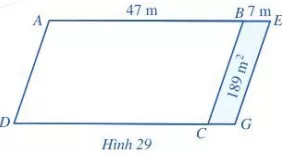 Một mảnh đất hình bình hành ABCD với AB = 47 m. Người ta mở rộng mảnh đất Bai 2 Trang 104 Toan Lop 6 Tap 1 Canh Dieu 1