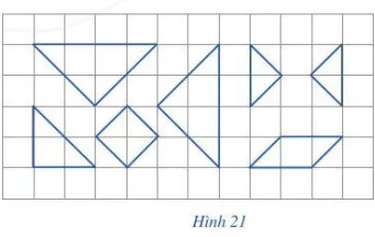 Sử dụng các mảnh bìa như Hình 21 để ghép thành một hình chữ nhật Bai 3 Trang 101 Toan Lop 6 Tap 1 Canh Dieu 1